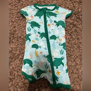 Little Sleepies Green and Blue Turtle One Piece